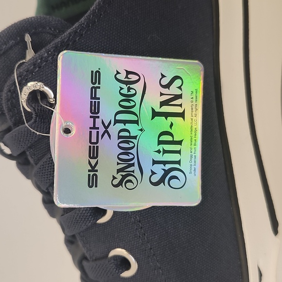 Skechers Snoop Dog Men's Dark Blue And White Sneakers with Green Accents - Picture 4 of 11